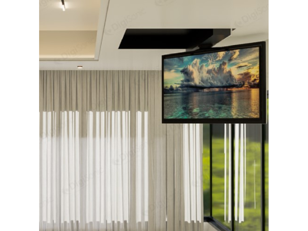 Supporto TV da soffitto con apertura Basculante Ral 9003 Bianco Opaco per TV fino a 42 PL - immagine 6